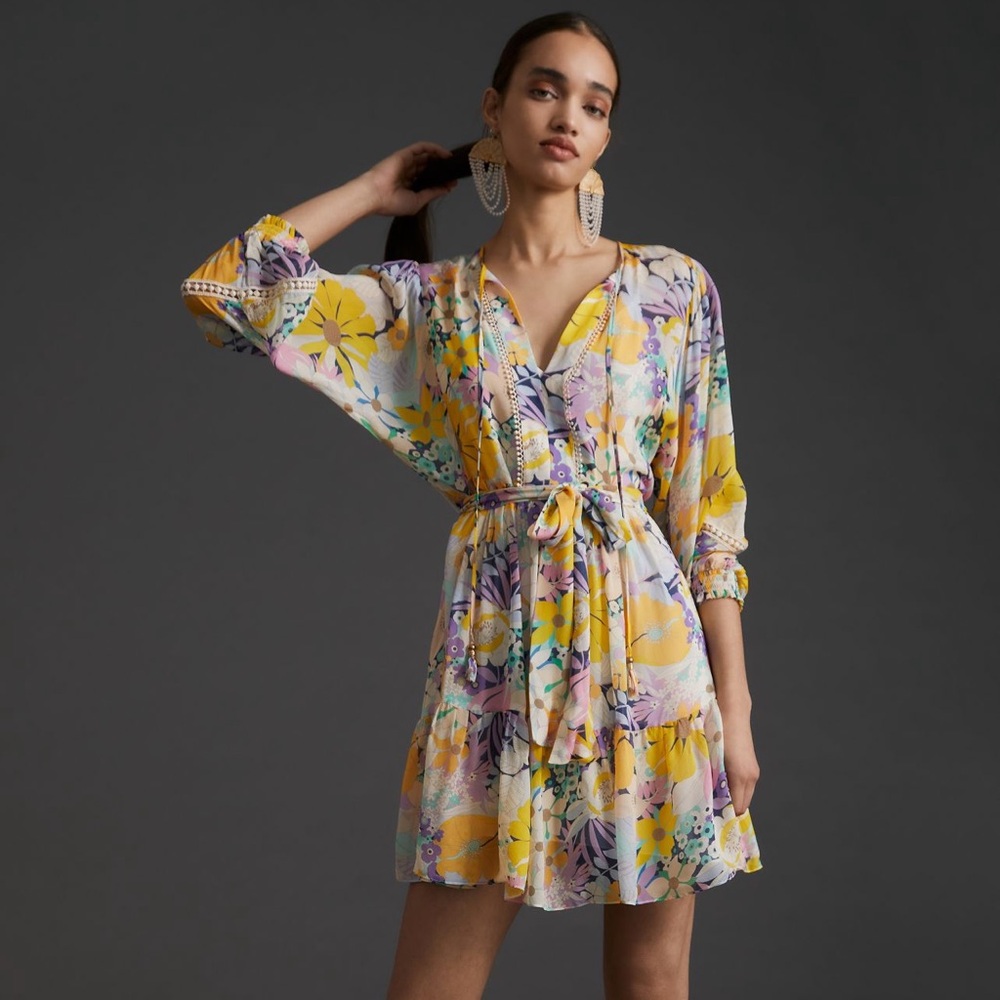 Shoshana V-neck Lurex Dress